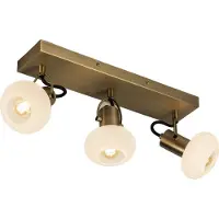 Lumidora Opbouwspot 74673 - MADEE - 3 Lichts - E14 - Wit - Goud - Messing (kleur) - Metaal