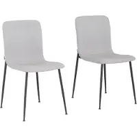 DOMUS Faye-Eetkamerstoel - Set van 2 - Lichtgrijs