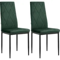 Notio Living Melly-Eetkamerstoel - Groen - Set van 2