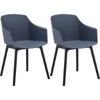 Loft 24 Bora-Armstoel - Blauw - Set van 2