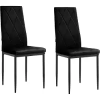 DOMUS Melly-Eetkamerstoel - Zwart - Set van 2