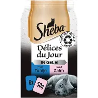 Sheba Délices du jour Tonijn en Zalm in gelei