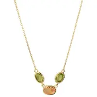 The Jewelry Collection Zilver Verguld Collier citrien+peridot 0 2101001