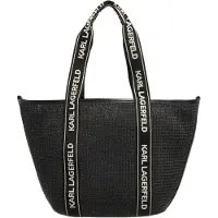 Karl Lagerfeld Strandtas 'Essential' zwart / wit