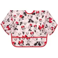 BUMKINS - Sleeved Bib | Baby Mouwslab - Disney Minnie Mouse Pink (6-24 maanden)