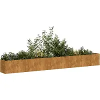 vidaXL Plantenbak roestig 360x40x40 cm weervast staal