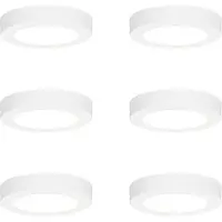 QAZQA Set van 6 In- of opbouwspot wit 14 cm incl. LED 3 staps dim to warm met dipswitch - Trans
