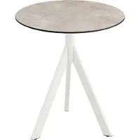 Essentials Infinity Tripod Terrastafel Wit Frame + Moonstone HPL 70 cm - 140021370 - Horeca & Professioneel