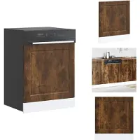 vidaXL Vaatwasser Paneel - Vaatwasser Panelen - Vaatwasser Paneel - Vaatwasser Deurpaneel - Vaatwaspaneel Porto 60x1,5x67 cm bewerkt hout gerookt eiken
