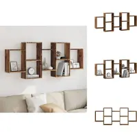 vidaXL Wandschap 159x18x65 cm bewerkt hout oud houtkleurig