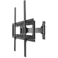 Nedis TVWM1450BK - Support - pleine action - pour TV - acier - noir - Taille d'écran : 37"-70" - montable sur mur