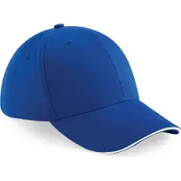 Beechfield Pack 50 Beechfield B20 - Unisex Pet Athleisure met 6 panelen Bright Royal/White