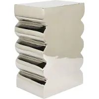 Zuiver Bijzettafel Curves Stool Silver