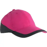 K-Up Racing - Tweekleurige pet 6 Panelen KP045 - Fuchsia / Dark Grey - One size