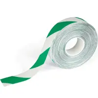 Durable Vloermarkeringstape , tweekleurig, zelfklevend, 30 m lengte, groen/wit