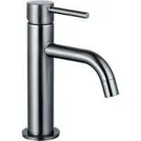FortiFura Calvi Slim Wastafelkraan - 17.4cm - opbouw - Geborsteld Gunmetal PVD SW766538