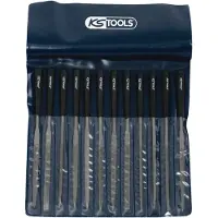 Ks Tools 140.3050 Set naaldvijlen met kunststof heft, 12-delig Lengte 90 mm 1 stuk(s)