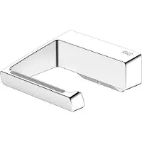 Keuco ROSE Toiletpapierrolhouder om vast te lijmen of te boren, made in Germany, van metaal, hoogglans chroom, stevig, open model, lijmset inbegrepen, voor badkamer en gastentoilet, wandmontage