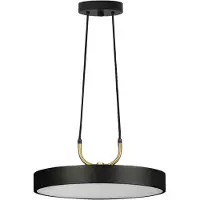 Toolight Hanglamp Zwart Zwart Goud 30cm APP947-1CP - Niet Blootstellen!