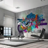 Artgeist Fotobehang – Behangpapier - Fotobehang - Graffiti eye 150x105 -