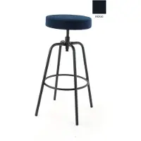 Workliving Barkruk Hoog Rond - Velvet Earth Indigo