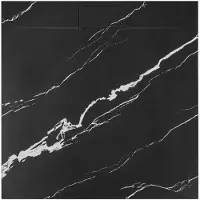 REA Douchebak Bazalt Carrara Black 90x90