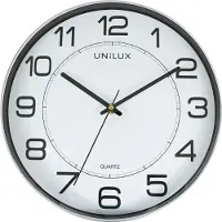 Unilux Magnet klok - grijs/wit - Ø 30,5 - rond