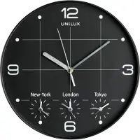 Unilux On Time klok - metallic grijs/wit