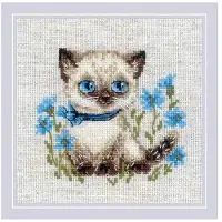 Riolis Borduurpakket - Siamese kitten - telpatroon om zelf te borduren 2118