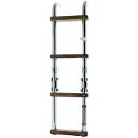 VETUS Inox Teak 4 Steps Swim Ladder Goud 760 mm