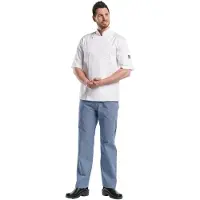 Chaud Devant Hilton Poco Wit Short Sleeve Koksbuis | Maat: S