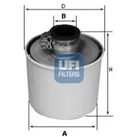 Ufi 27.188.00 Luchtfilter