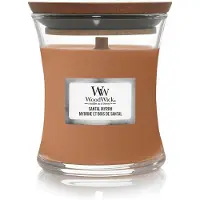 Woodwick Geurkaars Mini Candle - Santal Myrrh - 20 branduren - 85gr - 8 cm / ø 7 cm
