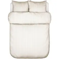 Marc O'Polo Dekbedovertrek Classic Fine Stripe Dark Sand Katoen-240 x 200 / 220 cm | Lits-Jumeaux