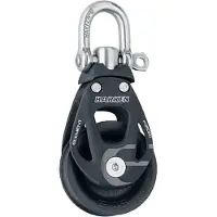 Harken Single Swivel Pulley 45 Mm Zwart
