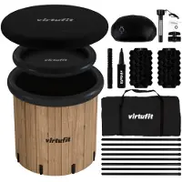 VirtuFit IJsbad XXL - 375 Liter - Wood Look - Inclusief accessoires