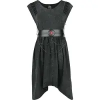 Le Seigneur Des Anneaux - Gothic Midi-jurk - Mordor - S tot XXL - voor Vrouwen - zwart - Maat L