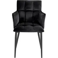 Notio Living Marcia-Eetkamerstoel - Set van 2 - Zwart Fluweel