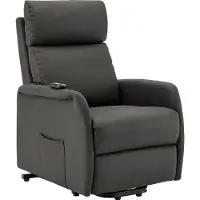 DOMUS Herman-Relaxfauteuil in stof Antraciet