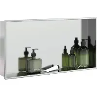 vidaXL Douchebak, zilverkleurig, geborsteld, 62x32x9 cm, roestvrij staal