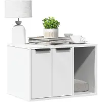 vidaXL Kattenbakkast 60x40x40 cm bewerkt hout wit