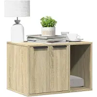 vidaXL Kattenbakkast 60x40x40 cm bewerkt hout sonoma eikenkleurig