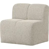 Woood Mojo Eetbankje 84cm Met Rugleuning - Bouclé - Beige Melange