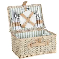 Beliani CLEMENTINE - Picknickmand voor 4 - Natuurlijk - Wilgenhout