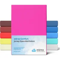 Eterea Cosmesi Naturale etérea Jersey Hoeslaken 90x200 - 100x200 cm Oekotex Made in Green - 100% katoen - Roze pruim