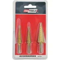 AWTOOLS - Boren Set - HSS-TIN Trapboren - 3 Stuks