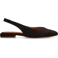 Manfield Bruine suède slingbacks | Maat 38