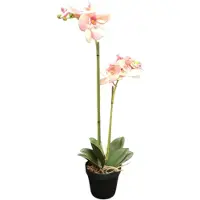 Mica Decorations kunstplant Phalaenopsis h67xD25cms Orchidee zalmon kleur