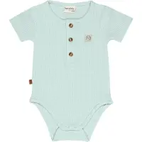 Frogs and Dogs - Wafel Romper SS | Cloud Blue - Katoen - Maat 74