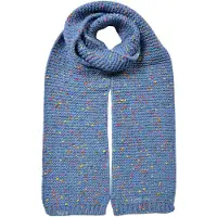 Clayre & Eef Wintersjaal Dames 14x146 cm Blauw Synthetisch